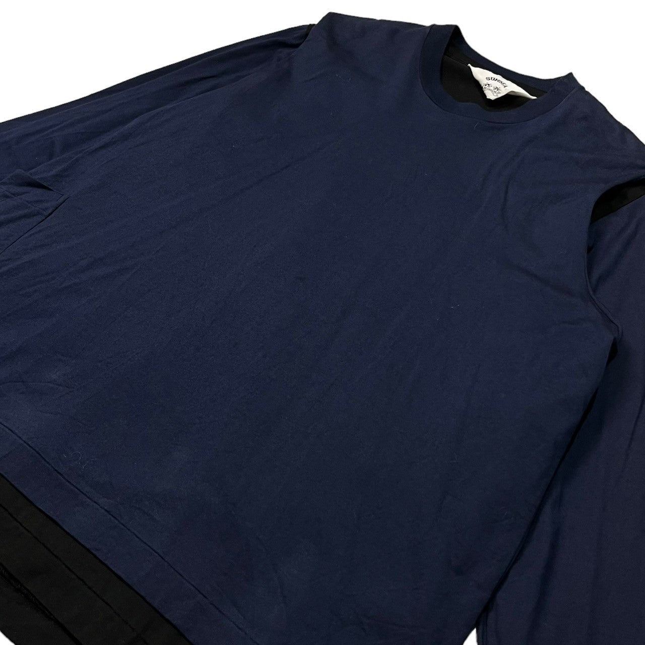 SUNSEA(サンシー) 22SS LAYERED 2TONE LONG-T レイヤード 2トーン ロングT 22S04 SIZE 2(M) ネイビー×ブラック