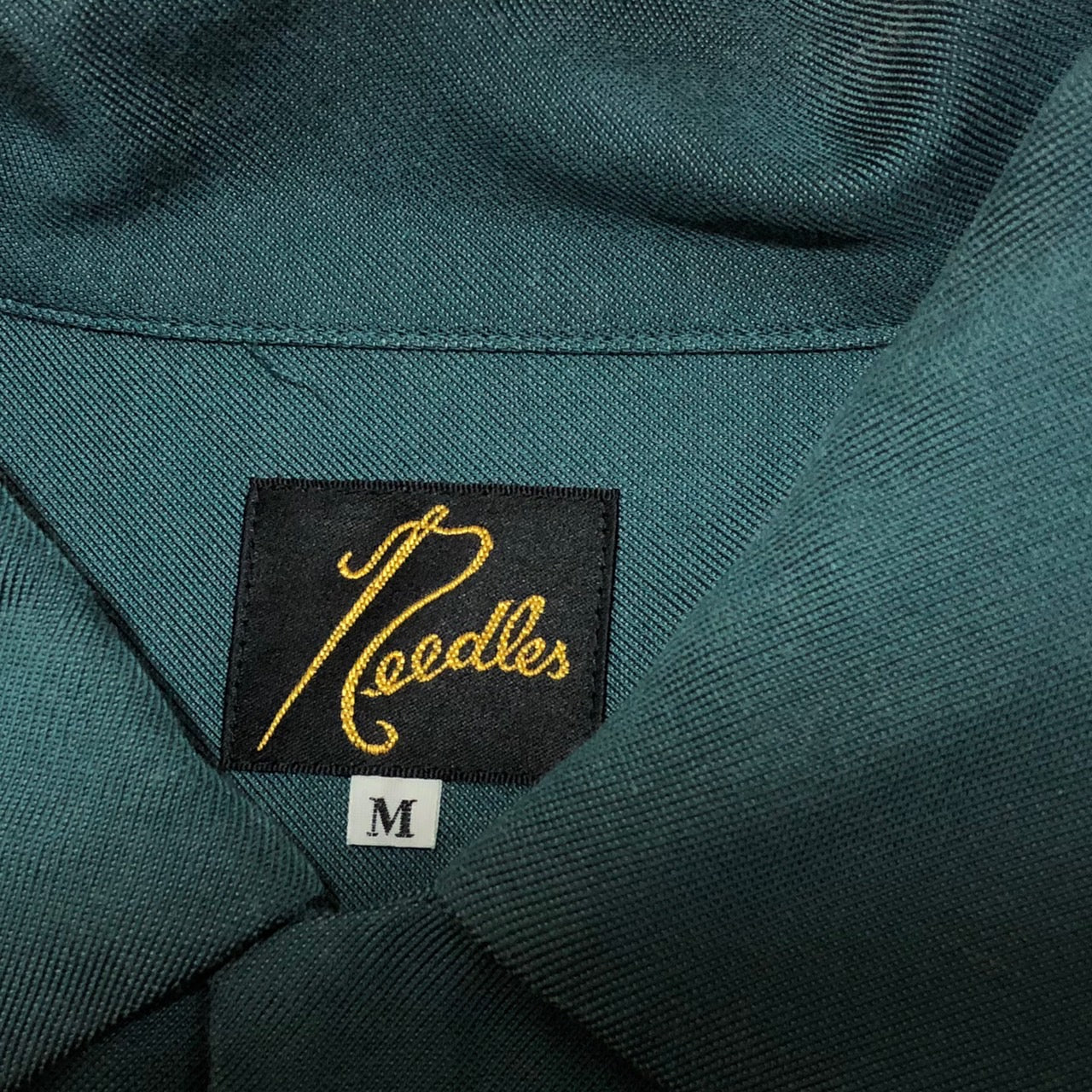 NEEDLES(ニードルズ) C.O.B. CLASSIC SHIRT/オープンカラーシャツ/切りっぱなしレーヨンシャツ HM204 M グリーン/ブルー系