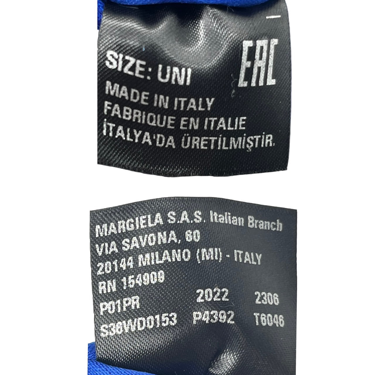 MAISON MARGIELA(メゾンマルジェラ) One-shoulder bag with embossed pouch/がま口型押しワンショルダーバッグバッグ S36WD0153 ブルー×ゴールド