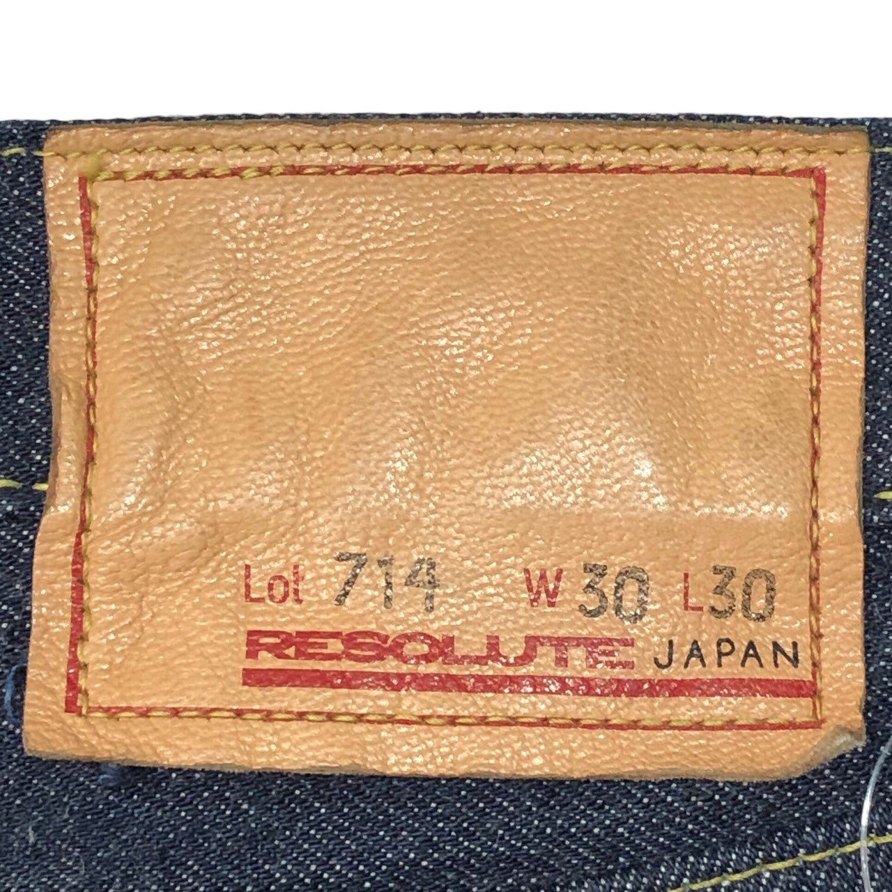 RESOLUTE(リゾルト) ストレート デニム パンツ ジーンズ 大戦モデル Lot.714 714-0 W30 インディゴ