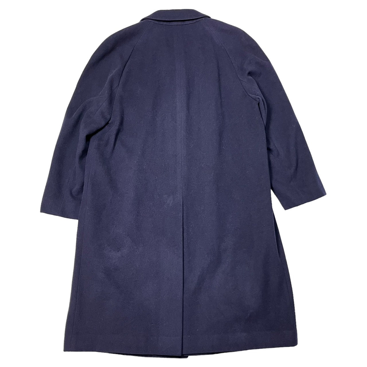 LANVIN(ランバン) 90~00's Cashmere blend wool coat with stainless steel collar/カシミヤ混ウールステンカラーコート SIZE表記無し(L程度) ネイビー