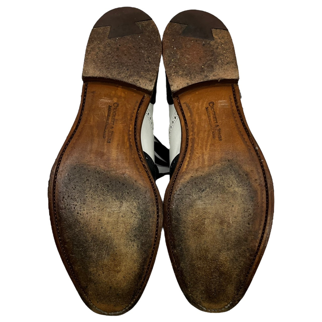 CROCKETT&JONES(クロケット&ジョーンズ) 「JENNY」 bicolor leather shoes バイカラー レザーシューズ 本革 4618・8033・07 SIZE 5C(23.5~24.0cm程度) ホワイト×ネイビー 613LAST 箱付