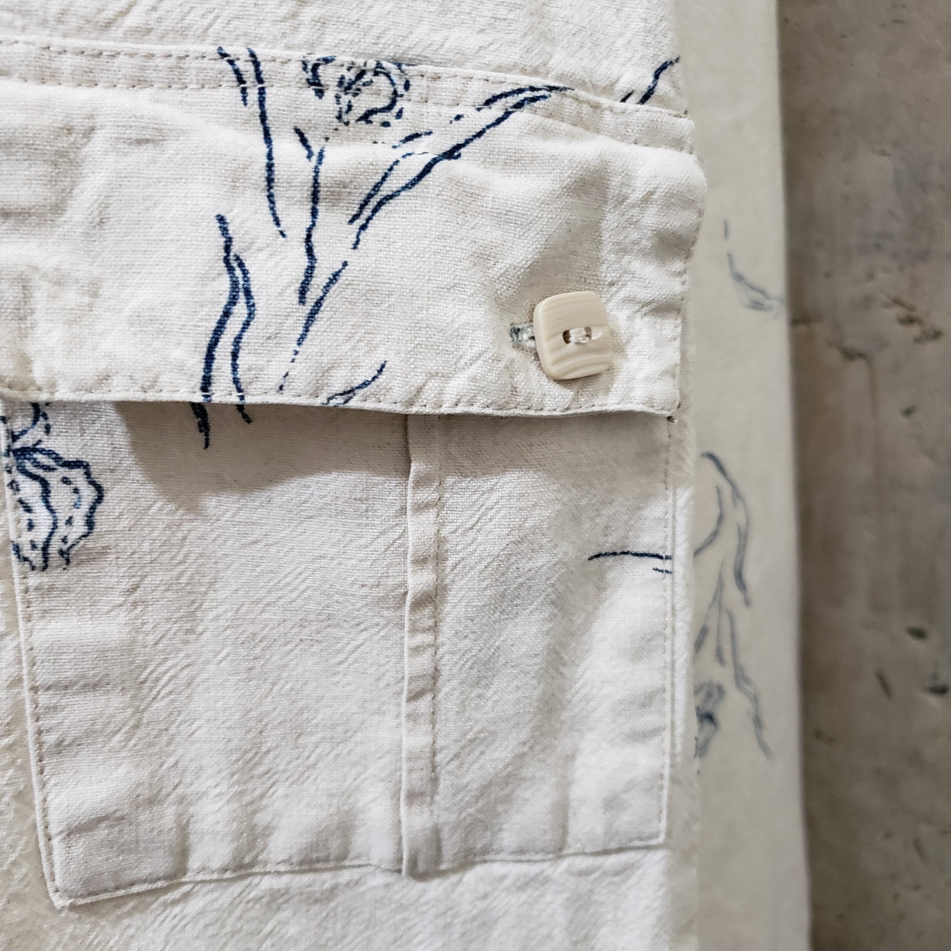 Euro Vintage(ヨーロッパヴィンテージ) Botanical_ノースリーブワンピース 44(Lサイズ程度) ベージュ