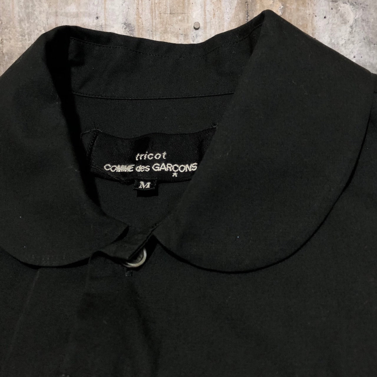 tricot COMME des GARCONS(トリココムデギャルソン) 17SS Round collar wide gathered shirt blouse/丸襟ワイドギャザーシャツブラウス TZ-P007 M ブラック AD2017