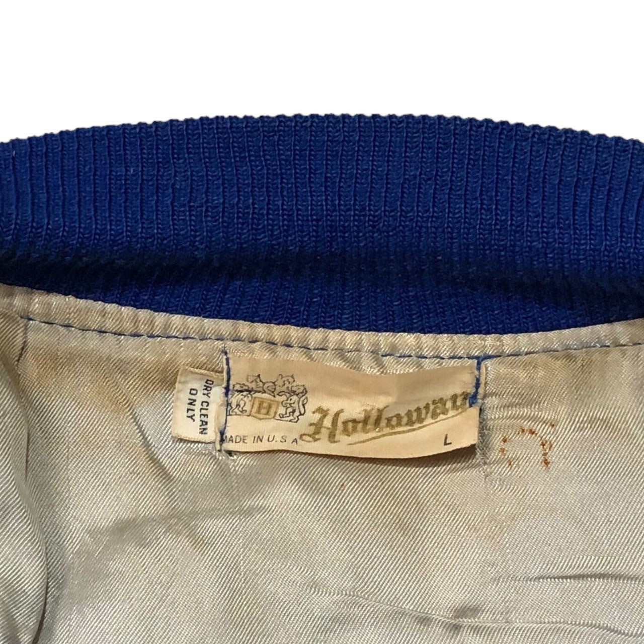 HOLLOWAY(ホロウェイ) 50's "DELPHOS" wool stadium jacket ウール スタジャン ジャケット ブルゾン L ブルー USA製 ヴィンテージ 50年代