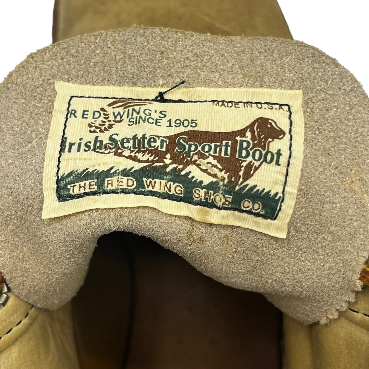 REDWING(レッドウィング) 90's 6" CLASSIC ROUND/6インチ クラシックラウンド/スウェードワークブーツ 08167 9(27cm程度) ベージュ 90年代/犬タグ