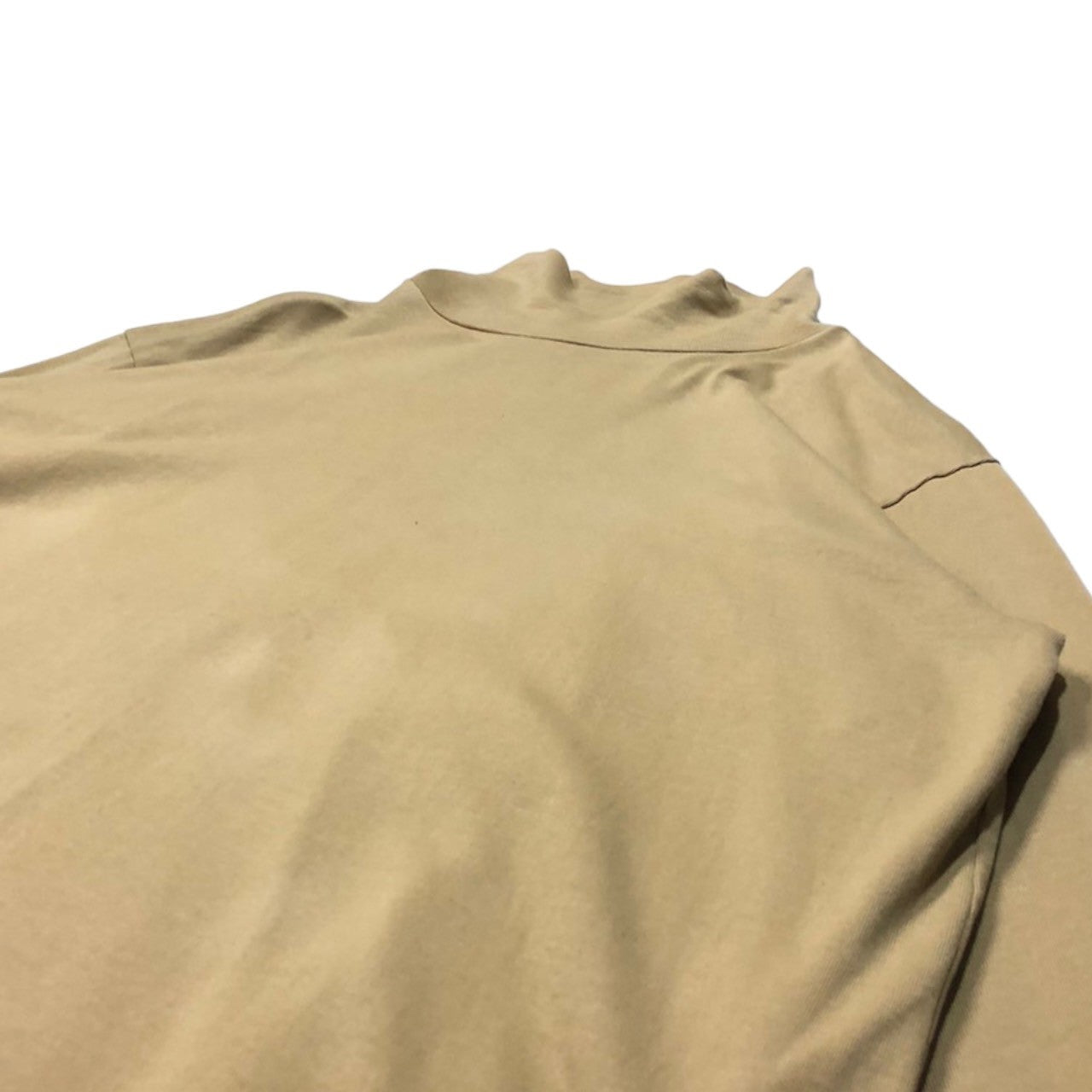 AURALEE(オーラリー) 21AW LUSTER PLAITING HI NECK L/S TEE/ラスタープレーティングハイネック長袖Tシャツ/カットソー A21AP02GT 3(Lサイズ程度) ベージュ