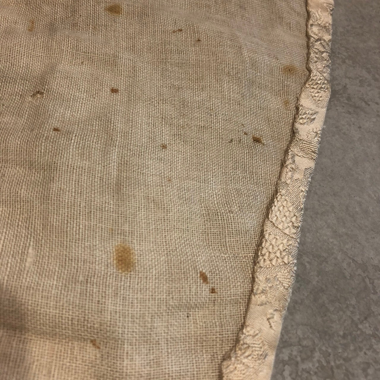 VINTAGE(ヴィンテージ) ビーズ装飾ファブリック アイボリー