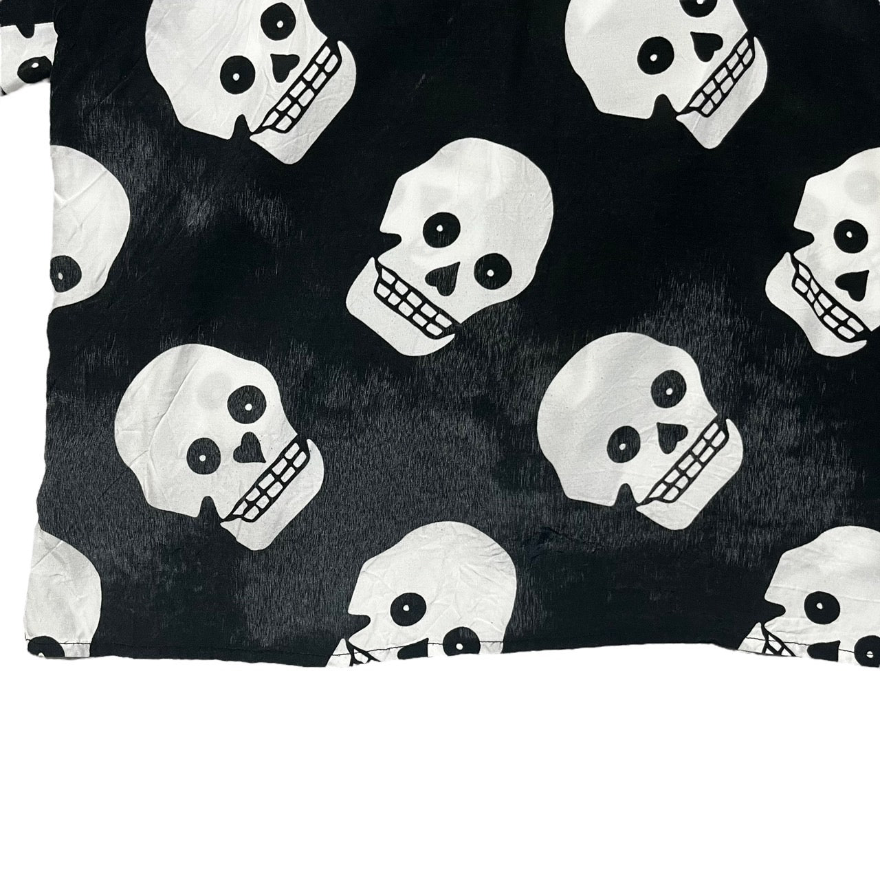 SUNSEA(サンシー) 19SS KEEF'S GIGOLO SHIRT キーフズジゴロシャツ スカル ドクロ 19S13 SIZE 2(M) ブラック×ホワイト 擦れキズ有