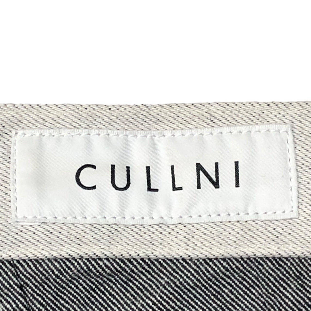 CULLNI(クルニ) ベルト3タックデニム タイロッケン デニムパンツ ジーンズ ワイド 21-AW-017 SIZE 2(M程度) ライトグレー ホワイト系