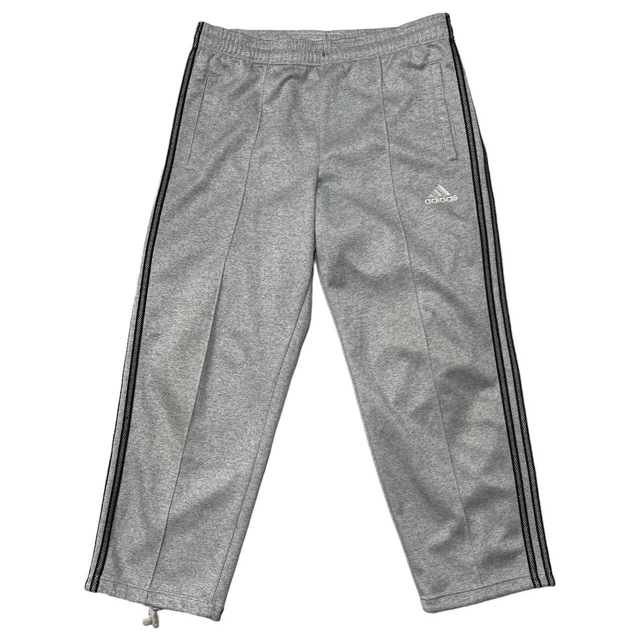 adidas(アディダス) 00's 3line wide trcuk pants 3本ライン ワイド トラックパンツ ジャージ SIZE 記載無し(FREE) グレー×ブラック 万国旗タグ