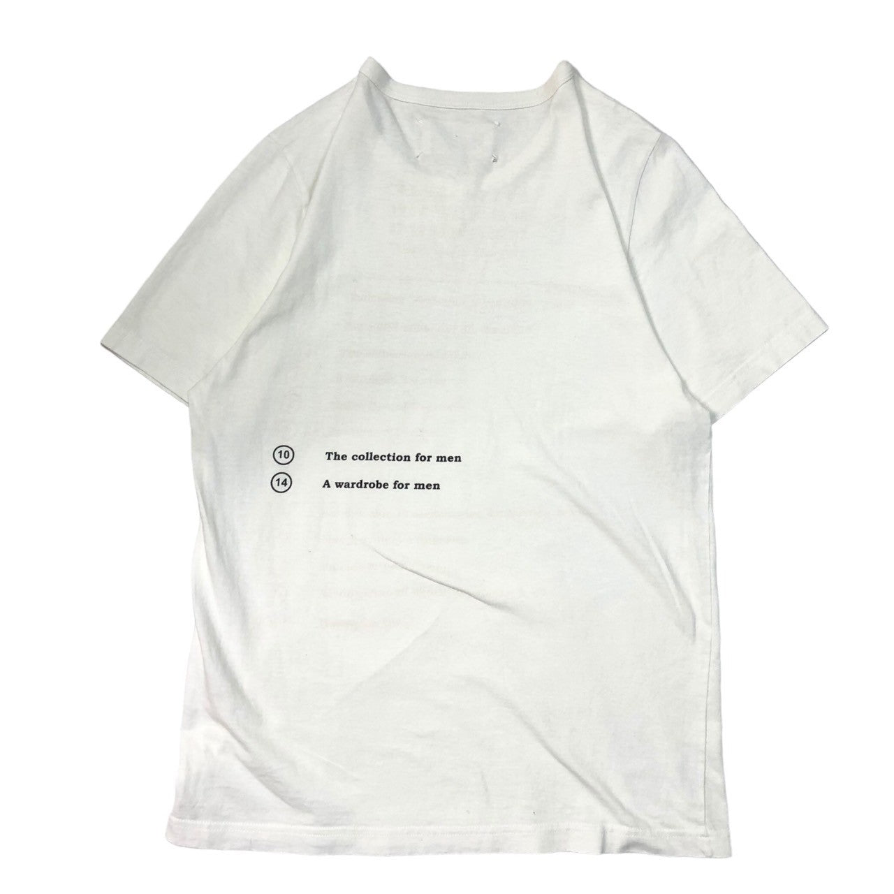 MAISON MARTIN MARGIELA(メゾンマルタンマルジェラ) 12SS Calendar tag back print T-shirt カレンダータグ バックプリント Tシャツ S30GC9996 SIZE S ホワイト