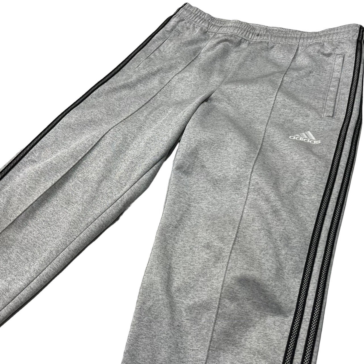 adidas(アディダス) 00's 3line wide trcuk pants 3本ライン ワイド トラックパンツ ジャージ SIZE 記載無し(FREE) グレー×ブラック 万国旗タグ