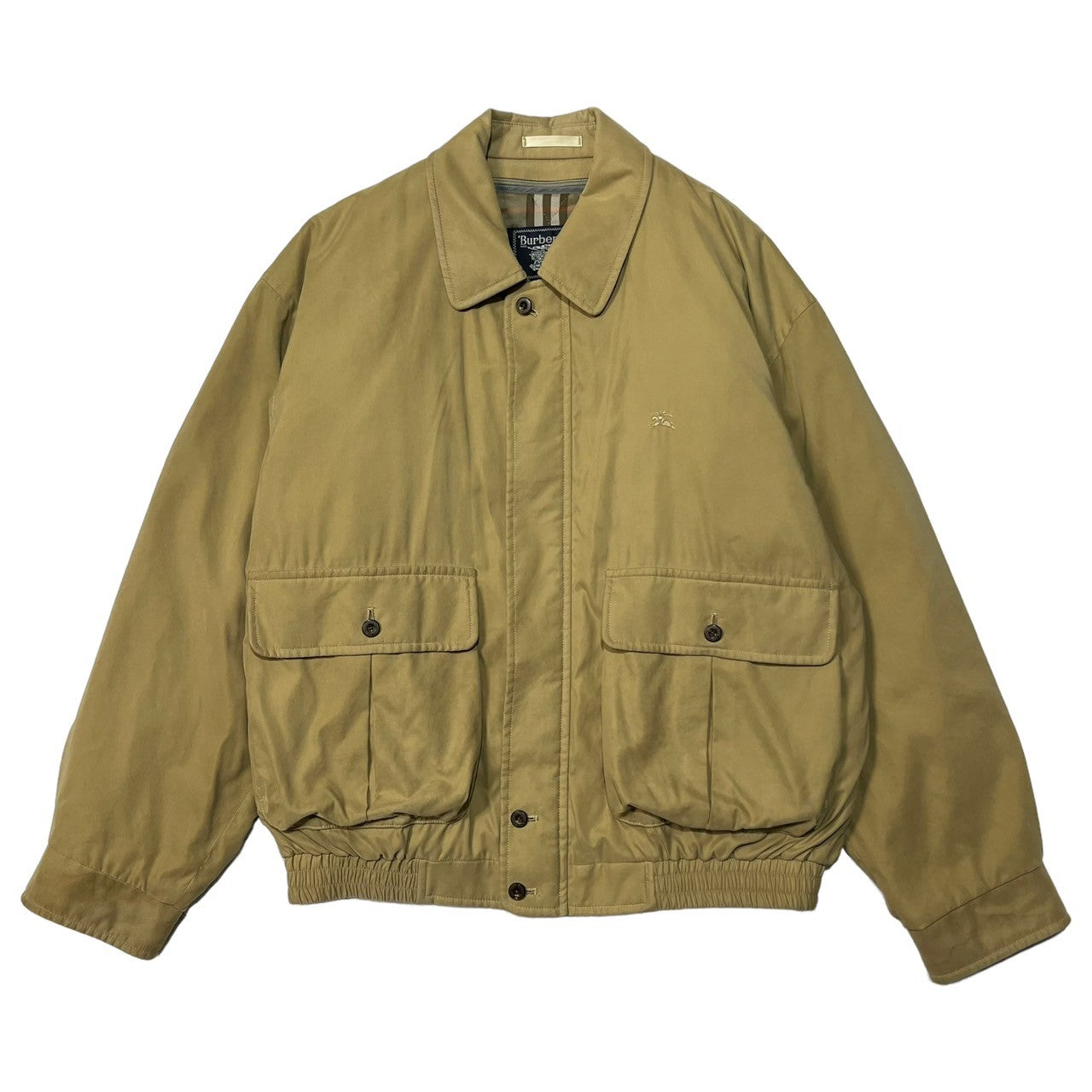 Burberrys(バーバリーズ) 80's ヴィンテージ ノバチェック ライナー ブルゾン ジャケット ホース刺繍 スイングトップ BBP-124-46 LY ベージュ 80年代