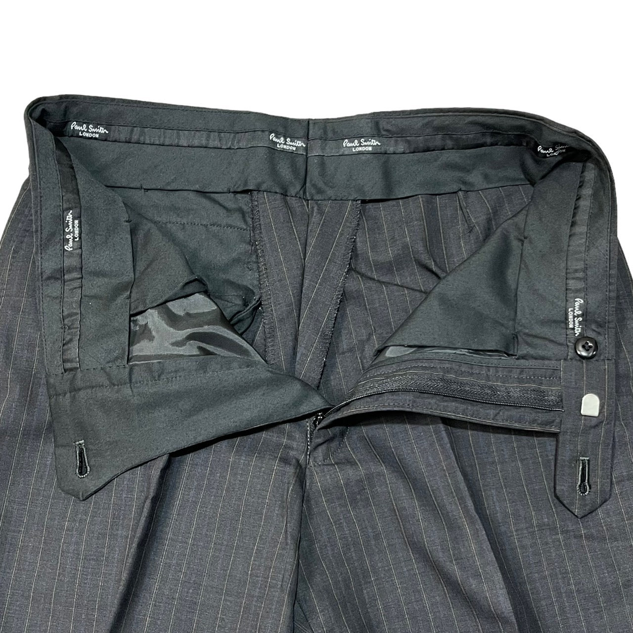 PAUL SMITH(ポールスミス) "Loro Piana Super130’S"ストライプセットアップスーツ/2Bテーラードジャケット/スラックス PL-HK-61397 M チャコールグレー ビジネス/フォーマル/ロロピアーナ製/最高峰ウール