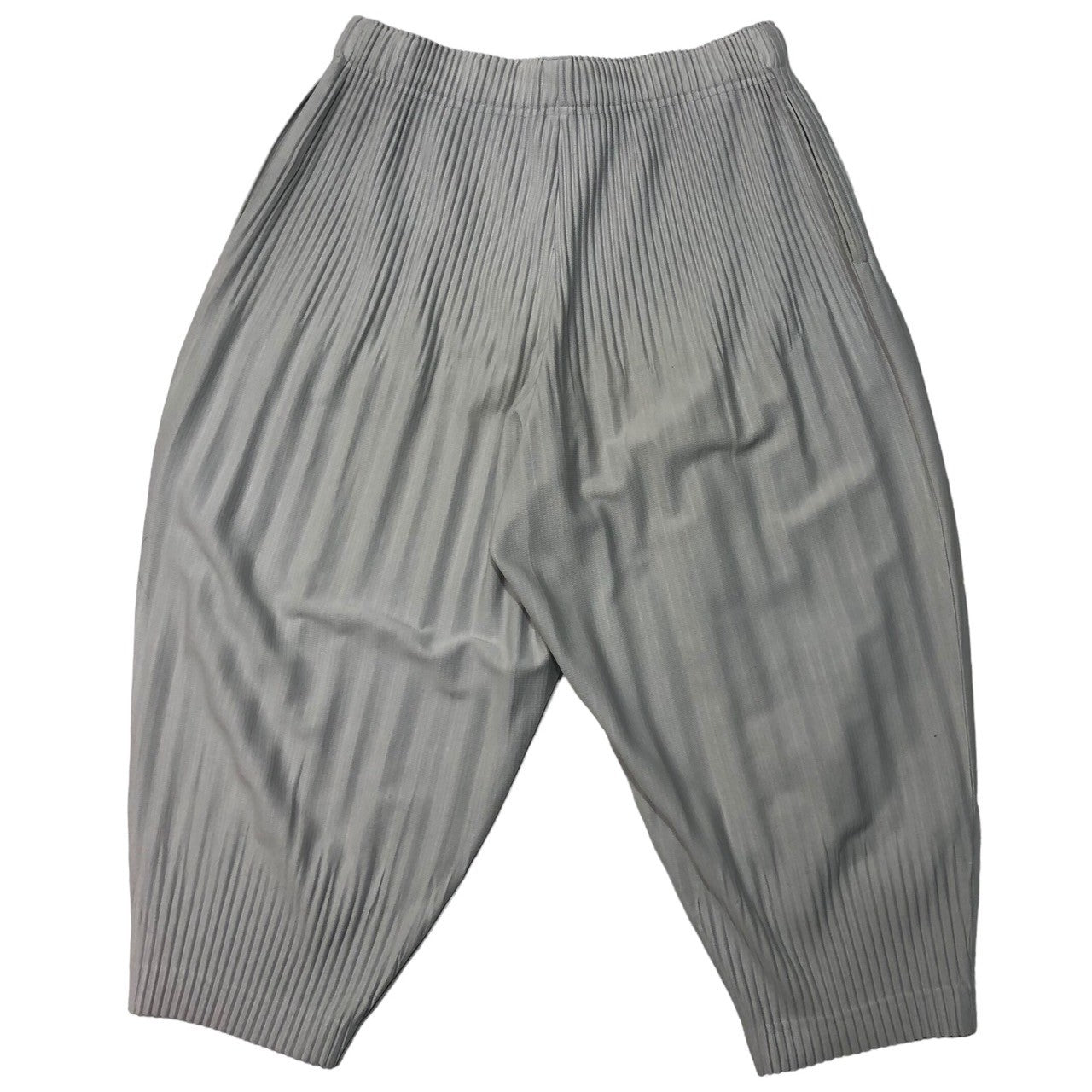 HOMME PLISSE ISSEY MIYAKE(オムプリッセイッセイミヤケ) erased pleated sarouel pants 消しプリーツサルエルパンツ HP53JF053 SIZE 2(M) ライトグレー