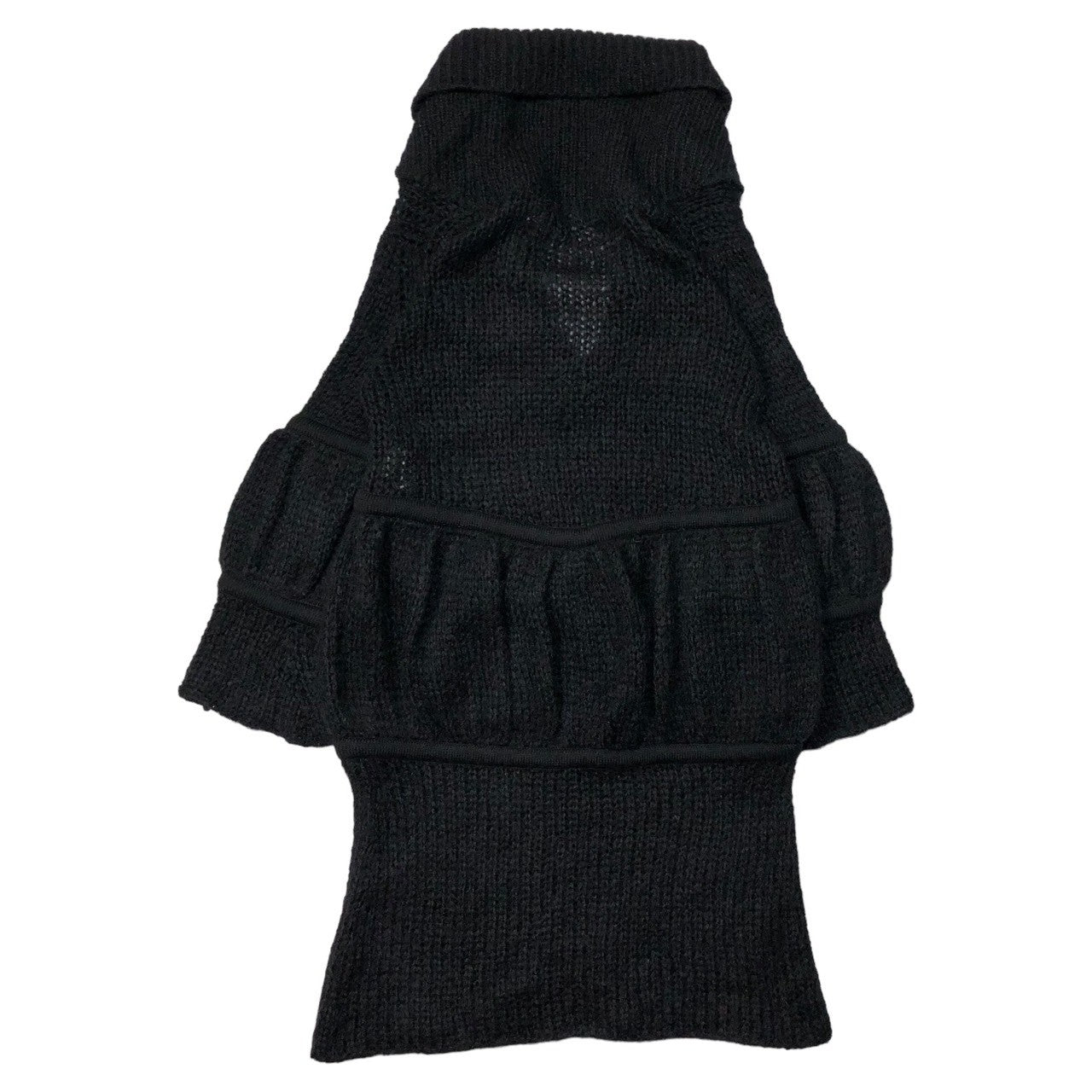 LIMI feu(リミフゥ) 09AW モヘア 変形 ロング ニット カーディガン ワンピース LZ-K40-152 S ブラック ボタン欠品