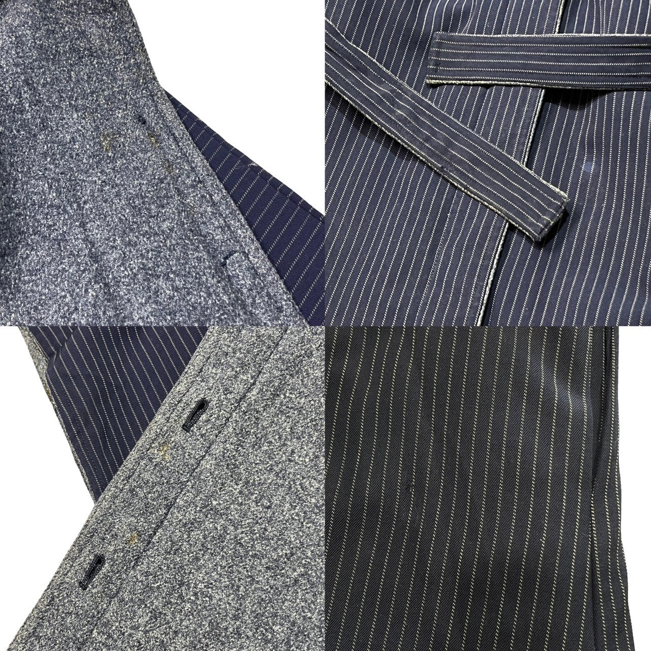 COMME des GARCONS(コムデギャルソン) 70~80's vintage kimono coat/ヴィンテージ着物コート/70年代/80年代/最初期/川久保玲 SIZE FREE ネイビー×グレー AD表記無し 稀少品