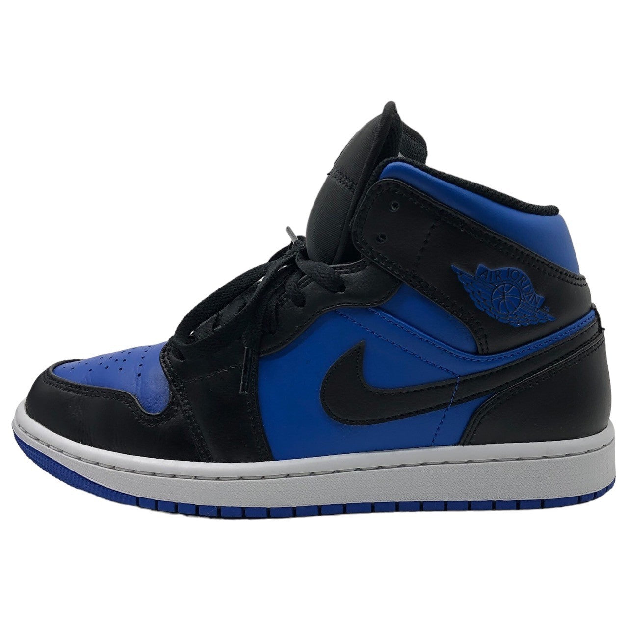 NIKE(ナイキ) Air Jordan 1 Mid "Black/White/Royal Blue" エアジョーダン1 ミッド ハイカット スニーカー DQ8426-042 25.5cm ブルー×ブラック ロイヤル