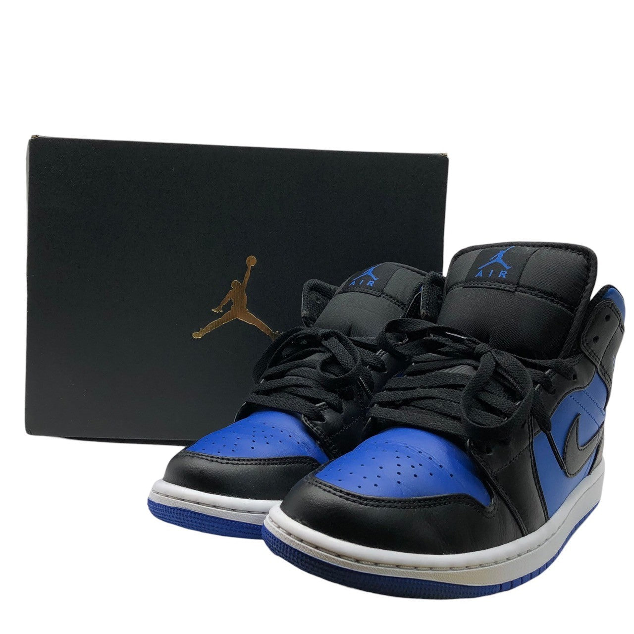 NIKE(ナイキ) Air Jordan 1 Mid "Black/White/Royal Blue" エアジョーダン1 ミッド ハイカット スニーカー DQ8426-042 25.5cm ブルー×ブラック ロイヤル