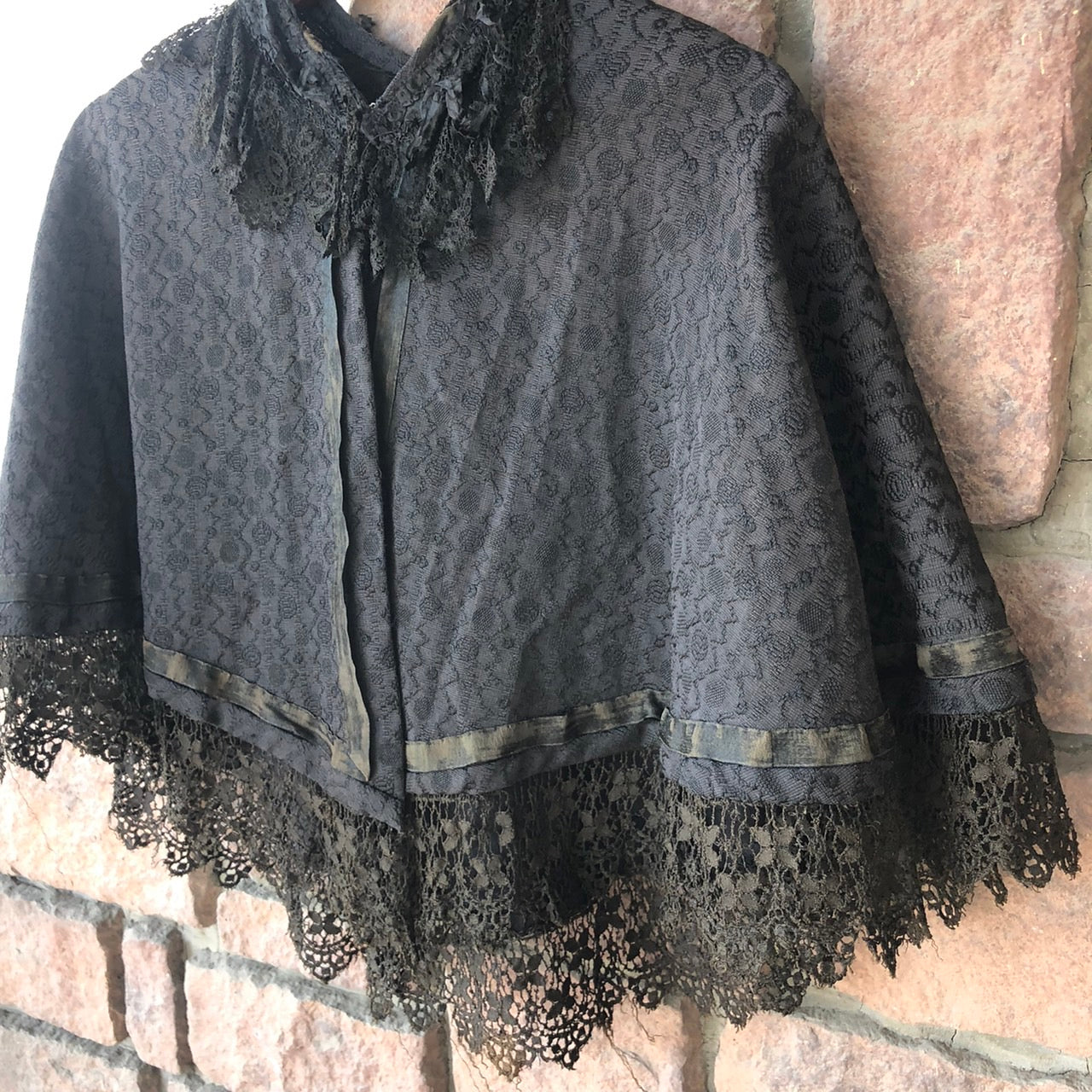 VINTAGE(ヴィンテージ) 50'~s総レースケープ 表記なし(FREE) ブラック