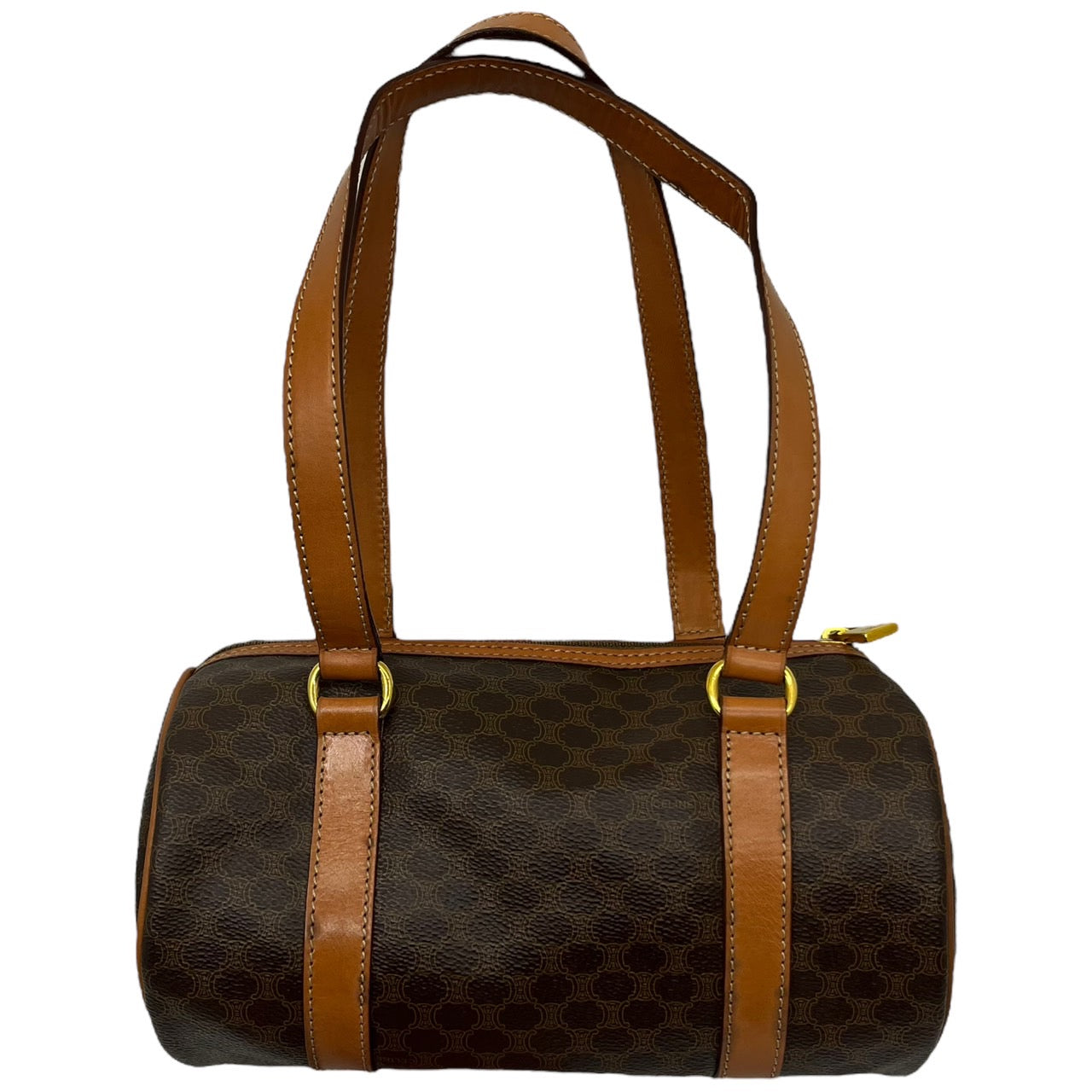 CELINE(セリーヌ) Drum-shaped mini Boston bag/ドラム型ミニボストンバッグ/肩掛け/ワンショルダー/ハンドバッグ M95 ブラウン OLD CELINE