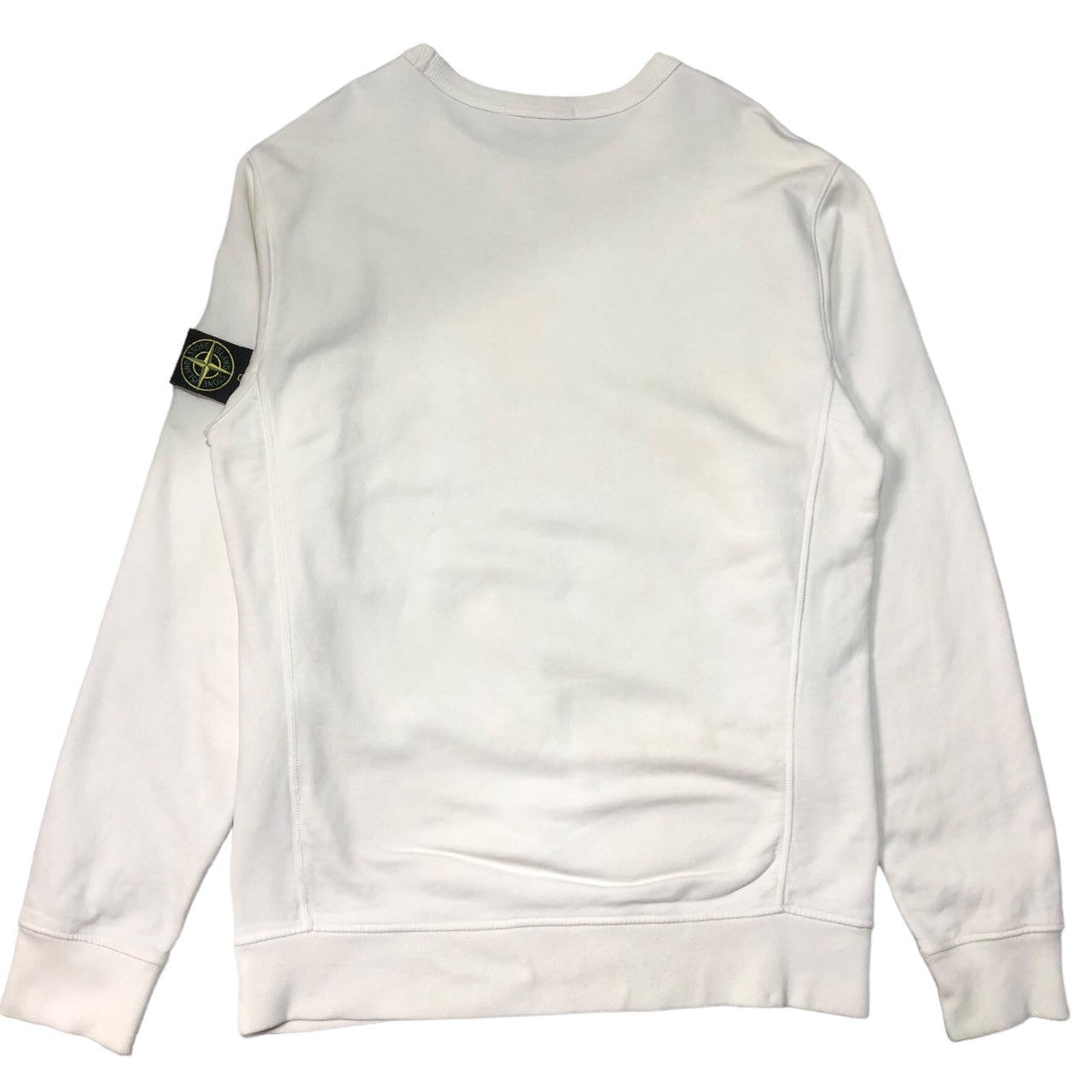 STONE ISLAND(ストーンアイランド) 18AW crew neck sweatshirt クルーネック スウェット シャツ プルオーバー 691562720 L ホワイト ワッペン