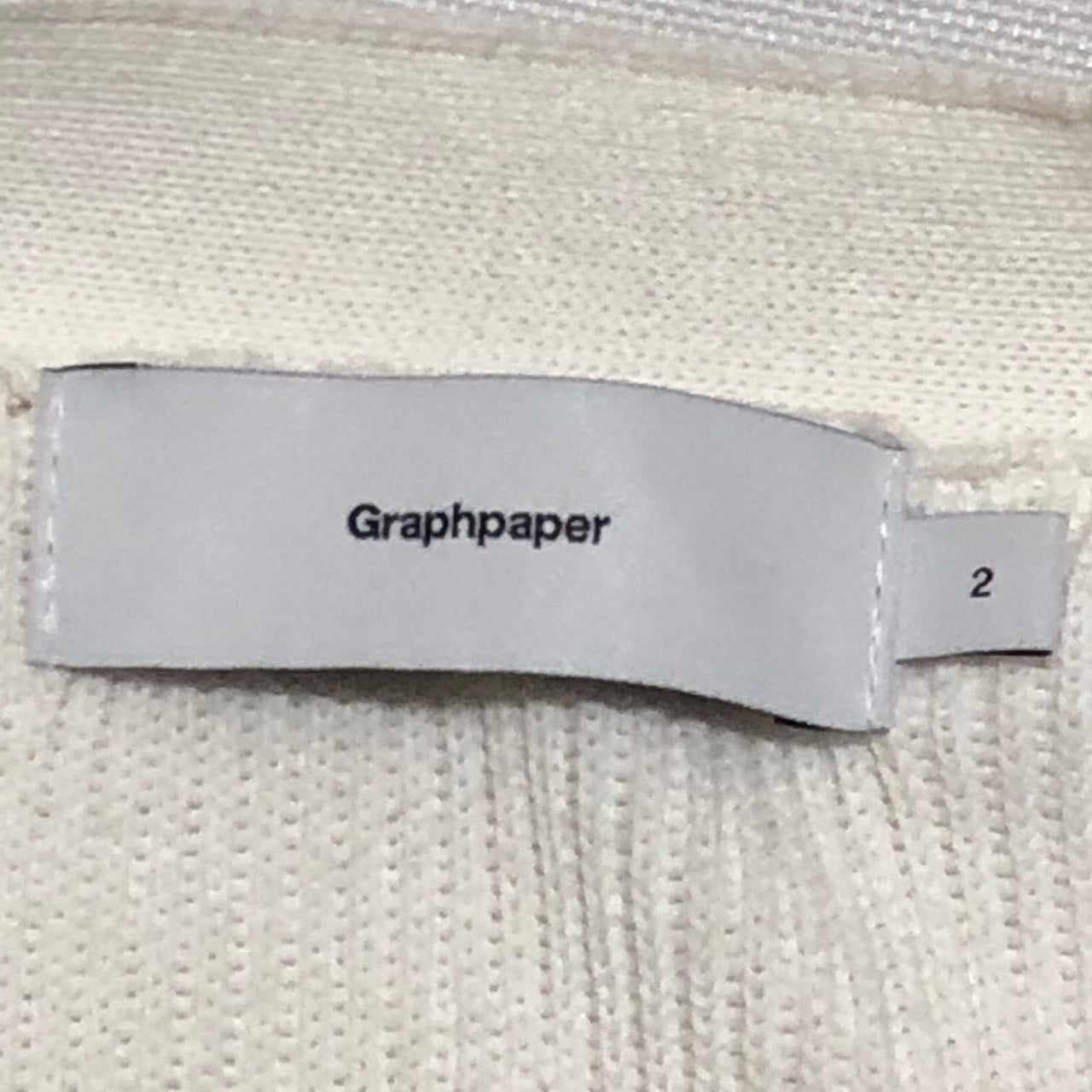 Graphpaper(グラフペーパー) High Density Cotton Knit Cardigan/高密度コットンニットカーディガン GM201-80075 SIZE 2(M) ホワイト 完売品