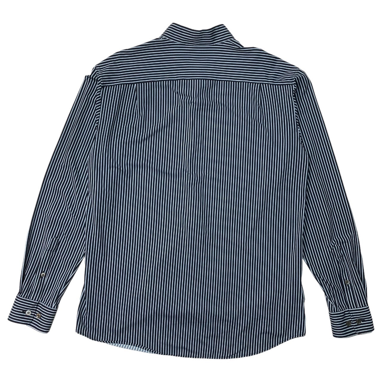 EMPORIO ARMANI(エンポリオアルマーニ) バンドカラー ストライプ シャツ 0WGCCZ44TZ686 SIZE 40(L程度) ネイビー×スカイブルー