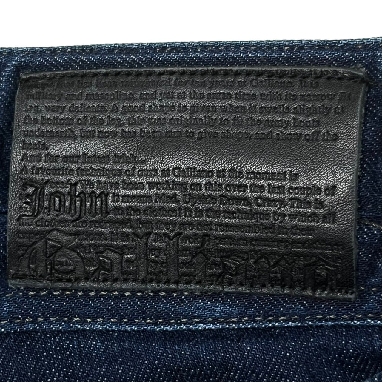 JOHN GALLIANO(ジョンガリアーノ) 00's double waist denim pants ダブル ウエスト バナナ デニム パンツ レイヤード ギミック 46(M程度) インディゴ archive アーカイブ