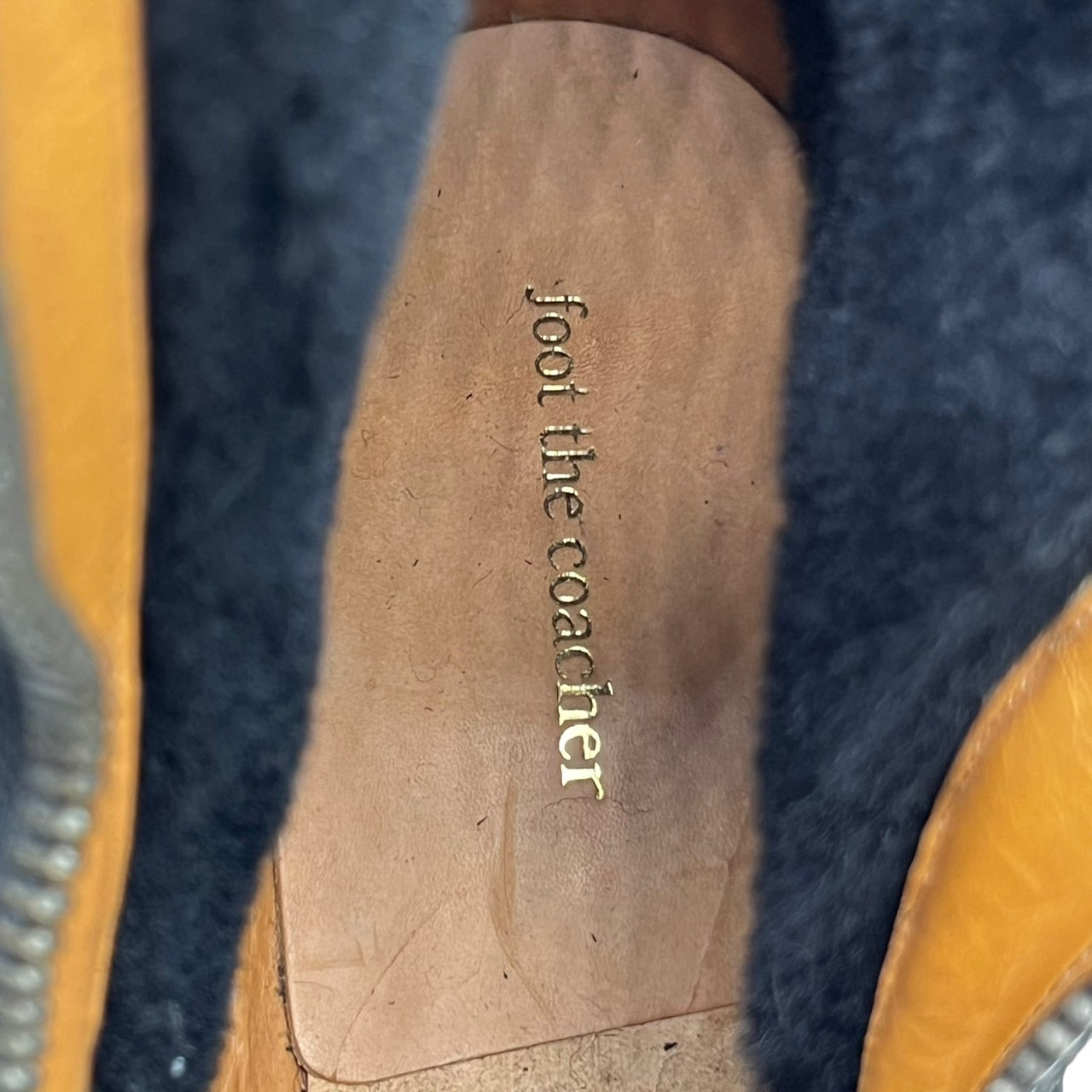 foot the coacher(フットザコーチャー) leather handle double zip boots レザーハンドル ダブルジップ ブーツ 本革 SIZE表記無し ブラック×ブラウン 内ボア