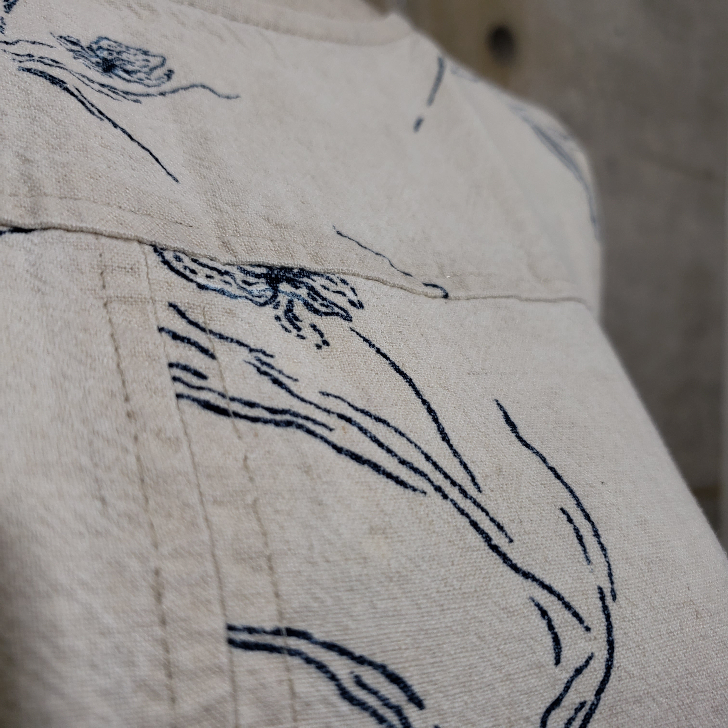 Euro Vintage(ヨーロッパヴィンテージ) Botanical_ノースリーブワンピース 44(Lサイズ程度) ベージュ