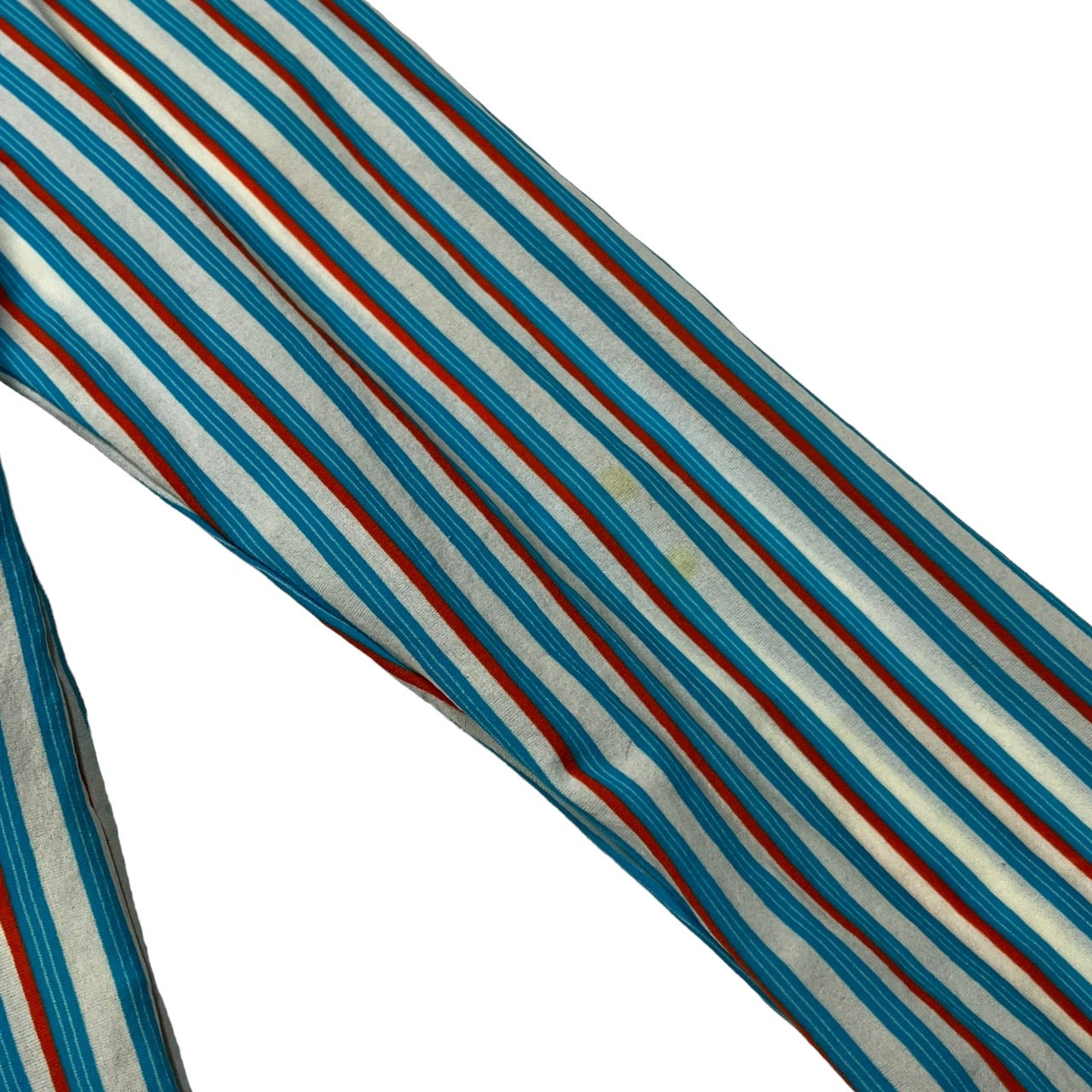 MASAKI MATSUSHIMA(マサキマツシマ) 00's Painted striped shirt ペンキ加工 ストレッチ ストライプシャツ 長袖 3(L程度) ホワイト×ブルー