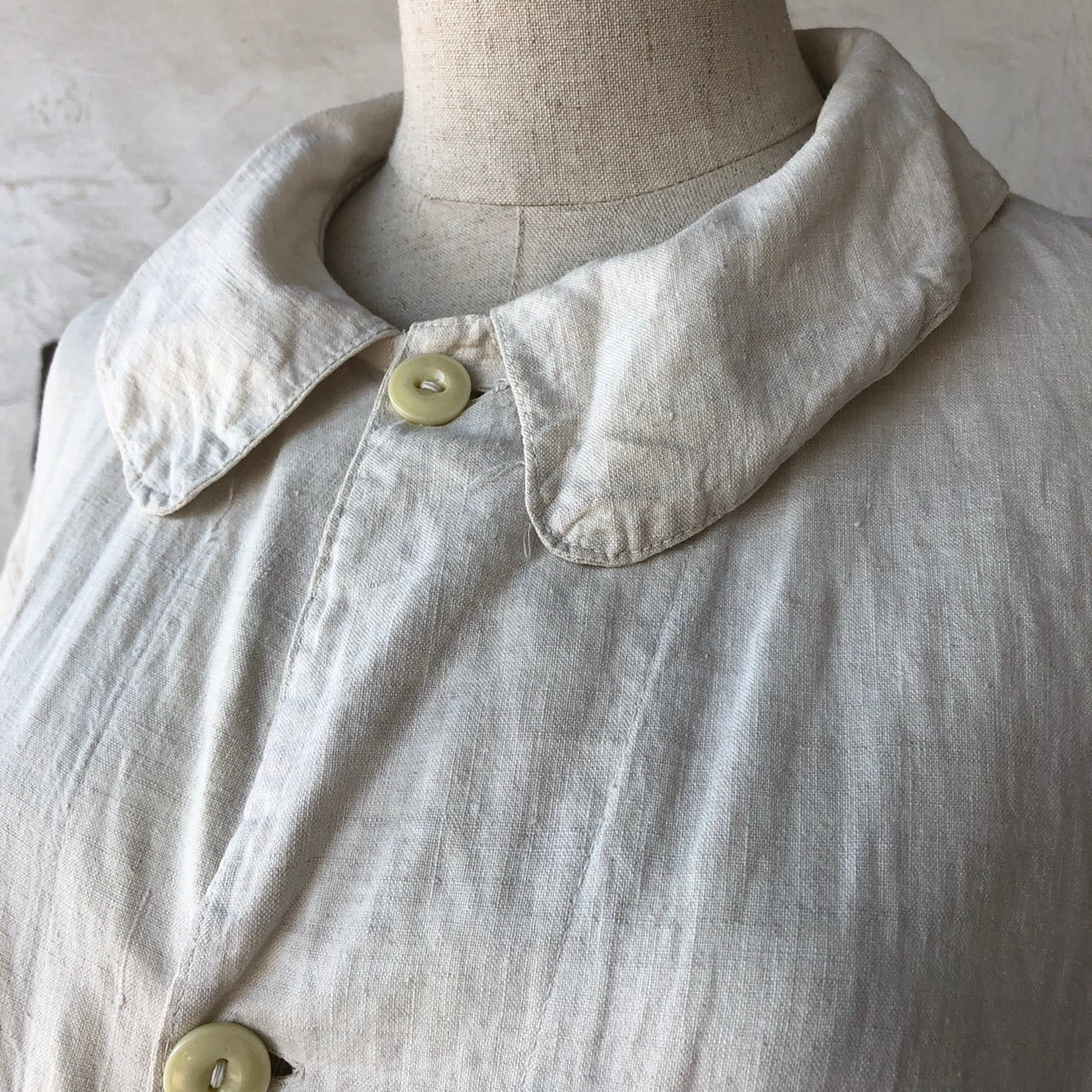 VINTAGE(ヴィンテージ) コットンリネンフレンチエンジニアコート 表記なし(Lサイズ程度) アイボリー