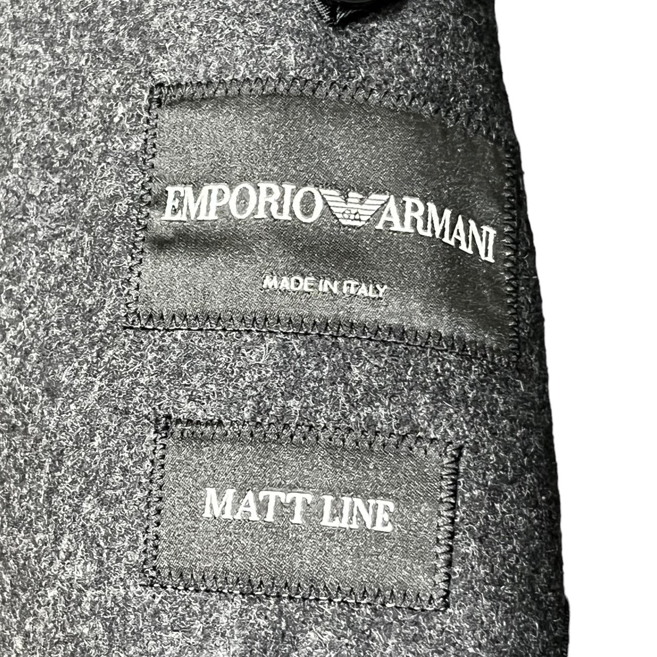 EMPORIO ARMANI(エンポリオアルマーニ) wool double-breasted jacket / ウール ダブルジャケット コート H1G610 54(XL程度) グレー