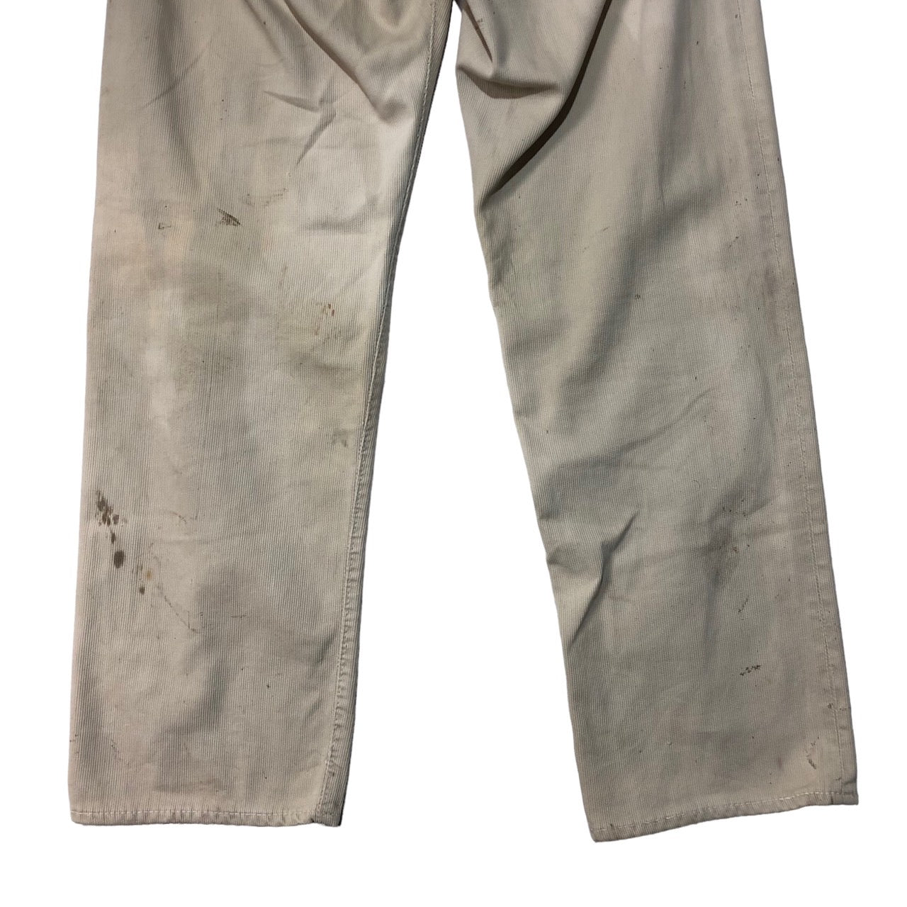 Levi's(リーバイス) 60's コットンパンツ/ホワイトデニムパンツ/ピケパンツ 表記無し(W29程度) ホワイト TALONジップ/裏ボタン無地刻印/シングルステッチ/BIGE/Vステッチ/均等V/60年代