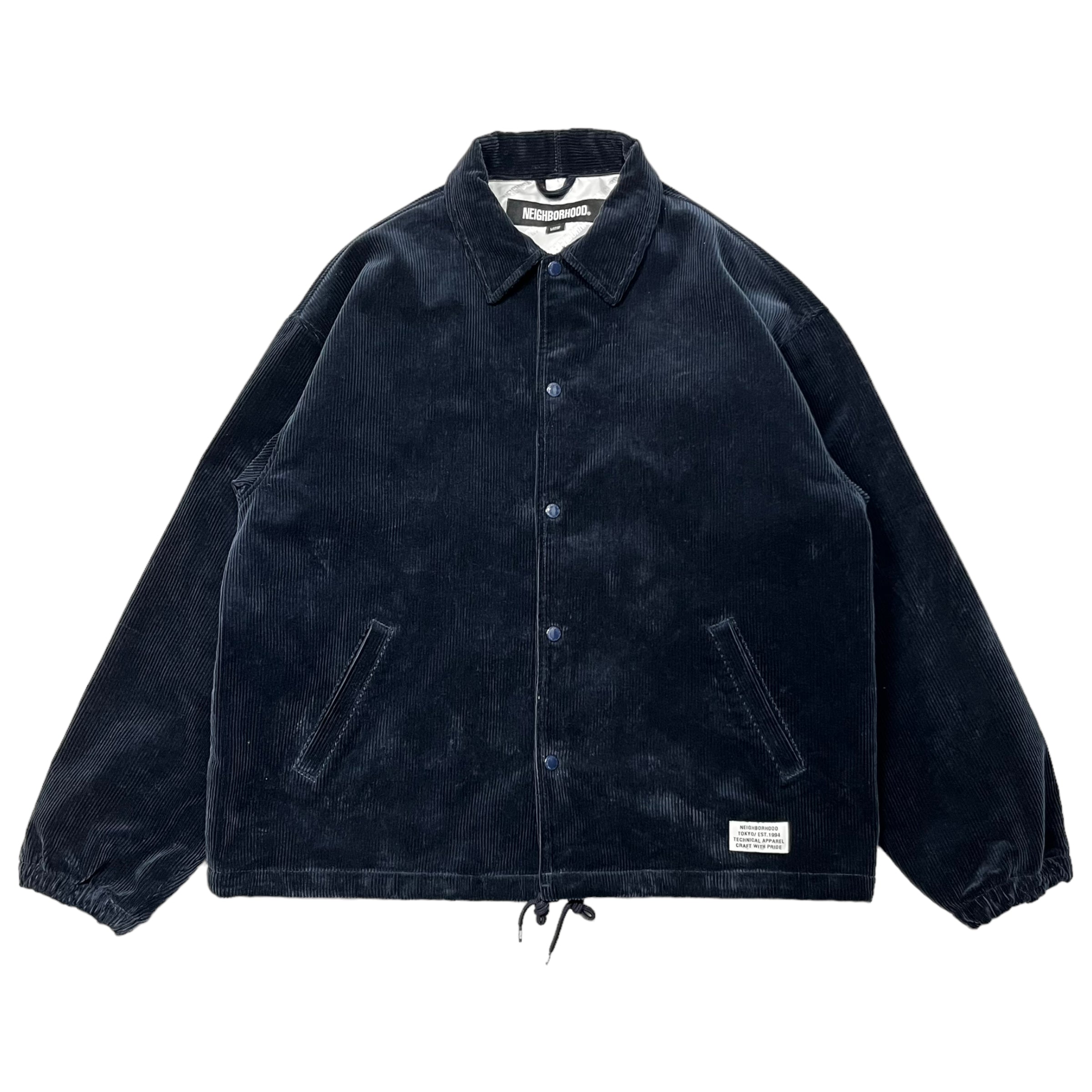 NEIGHBORHOOD(ネイバーフッド) 22AW CORD WINDBREAKER JK コーデュロイ コーチ ジャケット 222SPNH-JKM01 L ネイビー