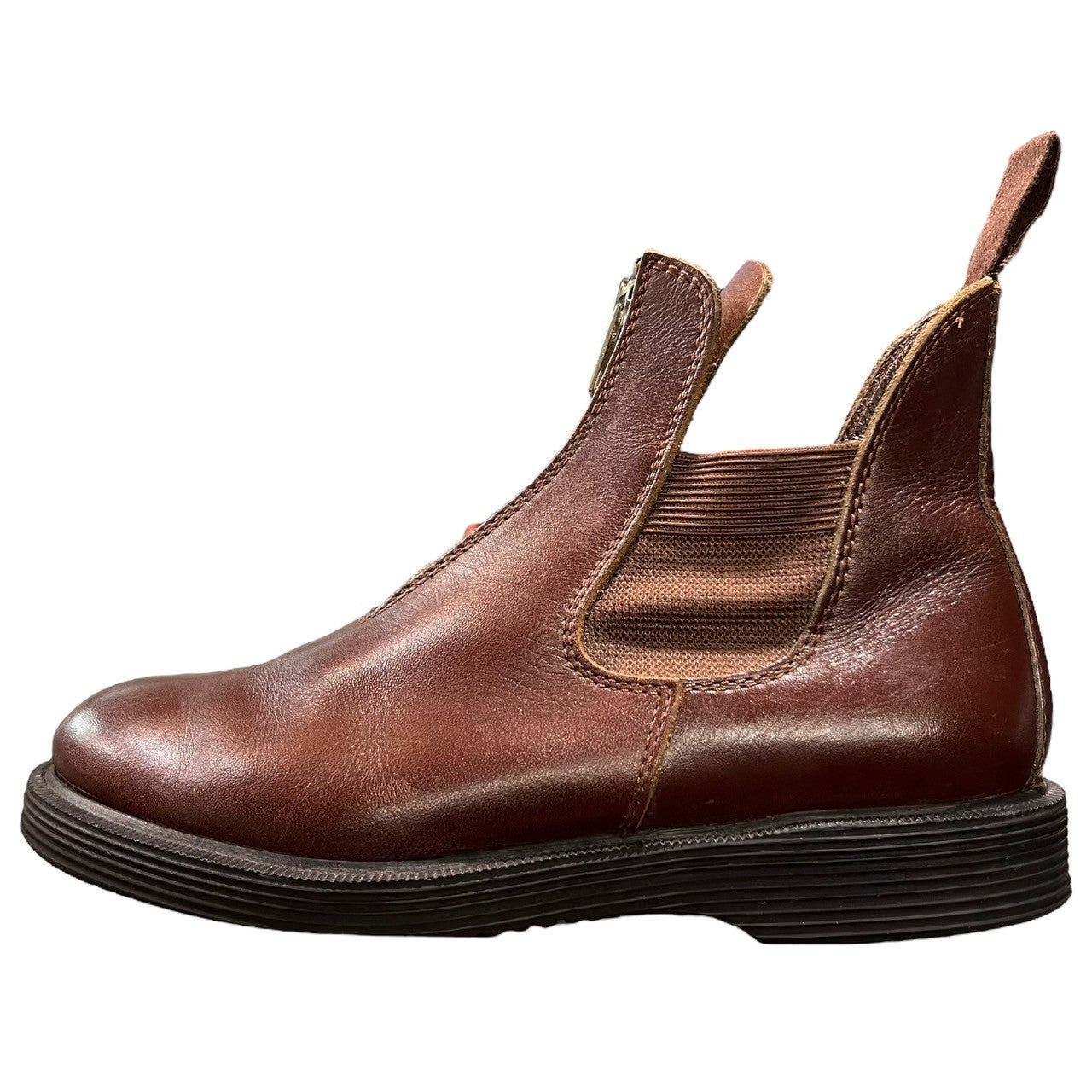 COMME des GARCONS HOMME PLUS(コムデギャルソンオムプリュス) 03AW カーブ期 Center zip side gore boots センタージップ サイドゴア ブーツ 革靴 24 1/2 (24.5cm程度) ブラウン 日本製 2003AW「大人の不良」