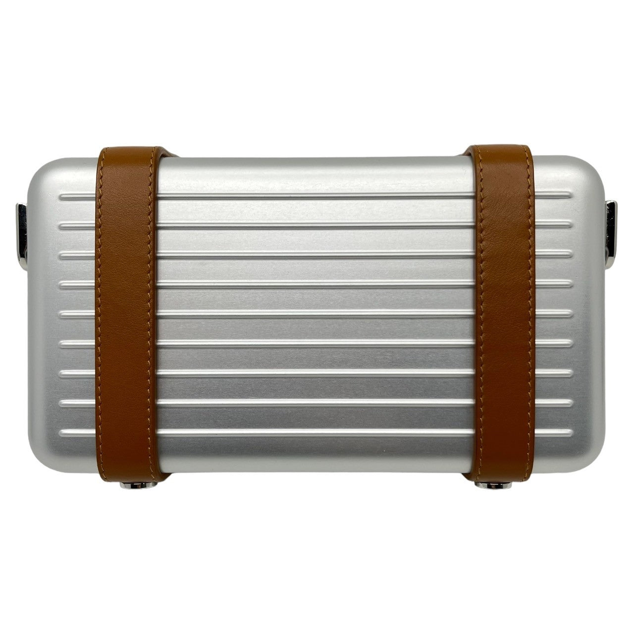 RIMOWA(リモワ) PERSONAL クロスボディバッグ アルミニウム ショルダーバッグ 99011000 シルバー×ブラウン