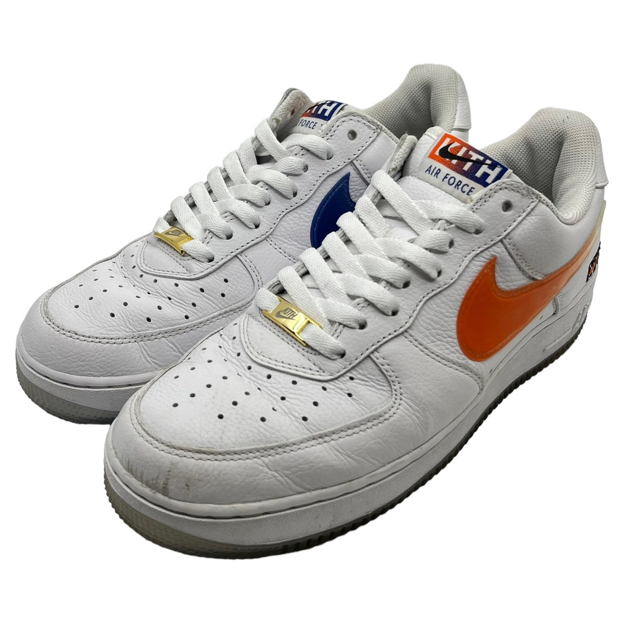 NIKE×KITH(ナイキ×キス) Air Force 1 Low/AF1/エアフォース1ロー/ローカットスニーカー CZ7928-100 27.5cm ホワイト/"White/Rush Blue/White/Brilliant Orange" 限定KITHコラボ NYC