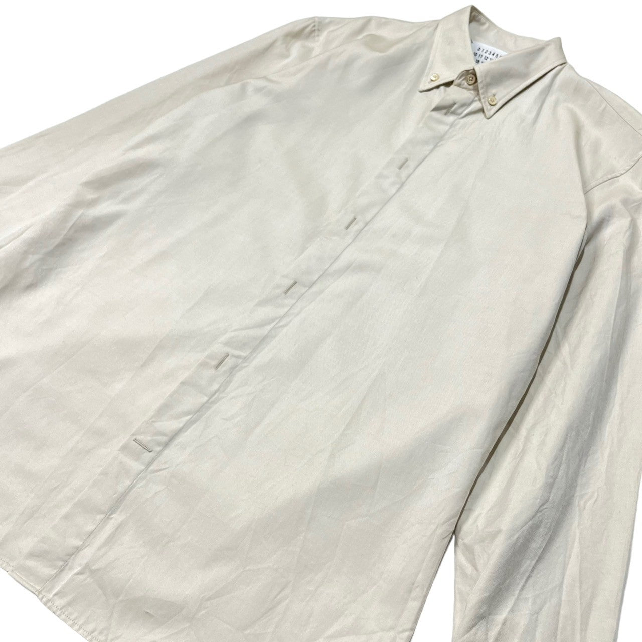 MAISON MARGIELA(メゾンマルジェラ) 18SS button down shirt ボタンダウンシャツ ダブル フラップ S50DL0332 40(M程度) ベージュ