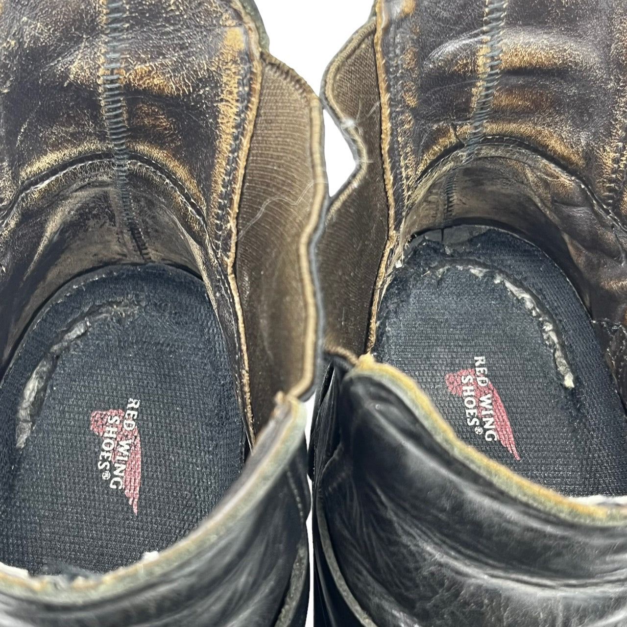 REDWING(レッドウィング) MotorcycleBoots モーターサイクル ブーツ サイドゴア エンジニア 977 9 1/2(27.5cm程度) ブラック 廃番モデル 2005年製造