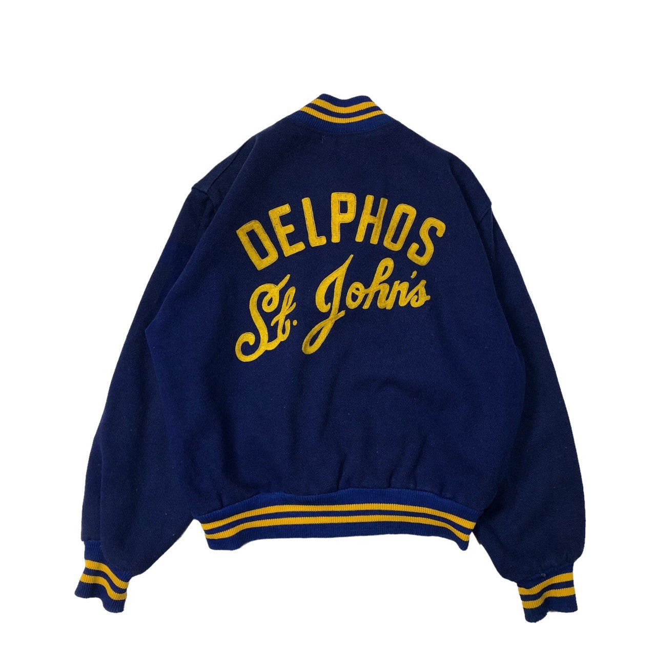 HOLLOWAY(ホロウェイ) 50's "DELPHOS" wool stadium jacket ウール スタジャン ジャケット ブルゾン L ブルー USA製 ヴィンテージ 50年代