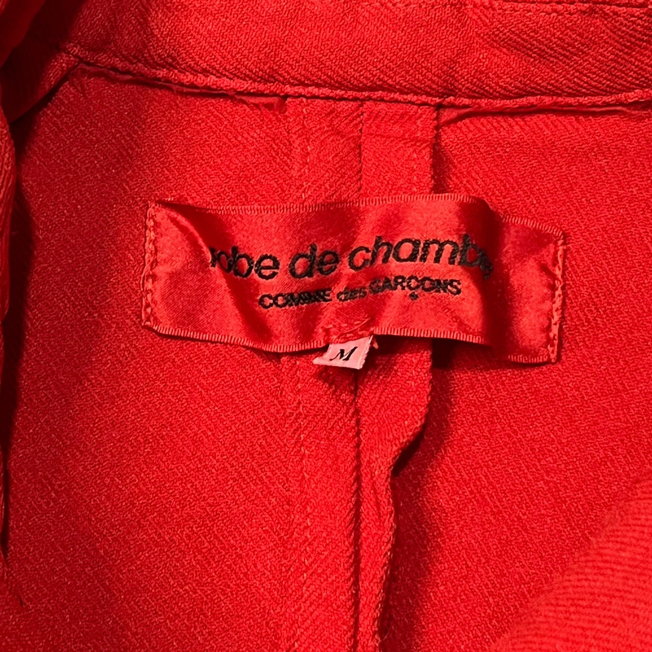 robe de chambre COMME des GARCONS(ローブドシャンブルコムデギャルソン) 04SS Poly fulling W riders jacket/ポリ縮絨ダブルライダースジャケット/ヴィンテージ/00s RM-J005 M レッド AD2003