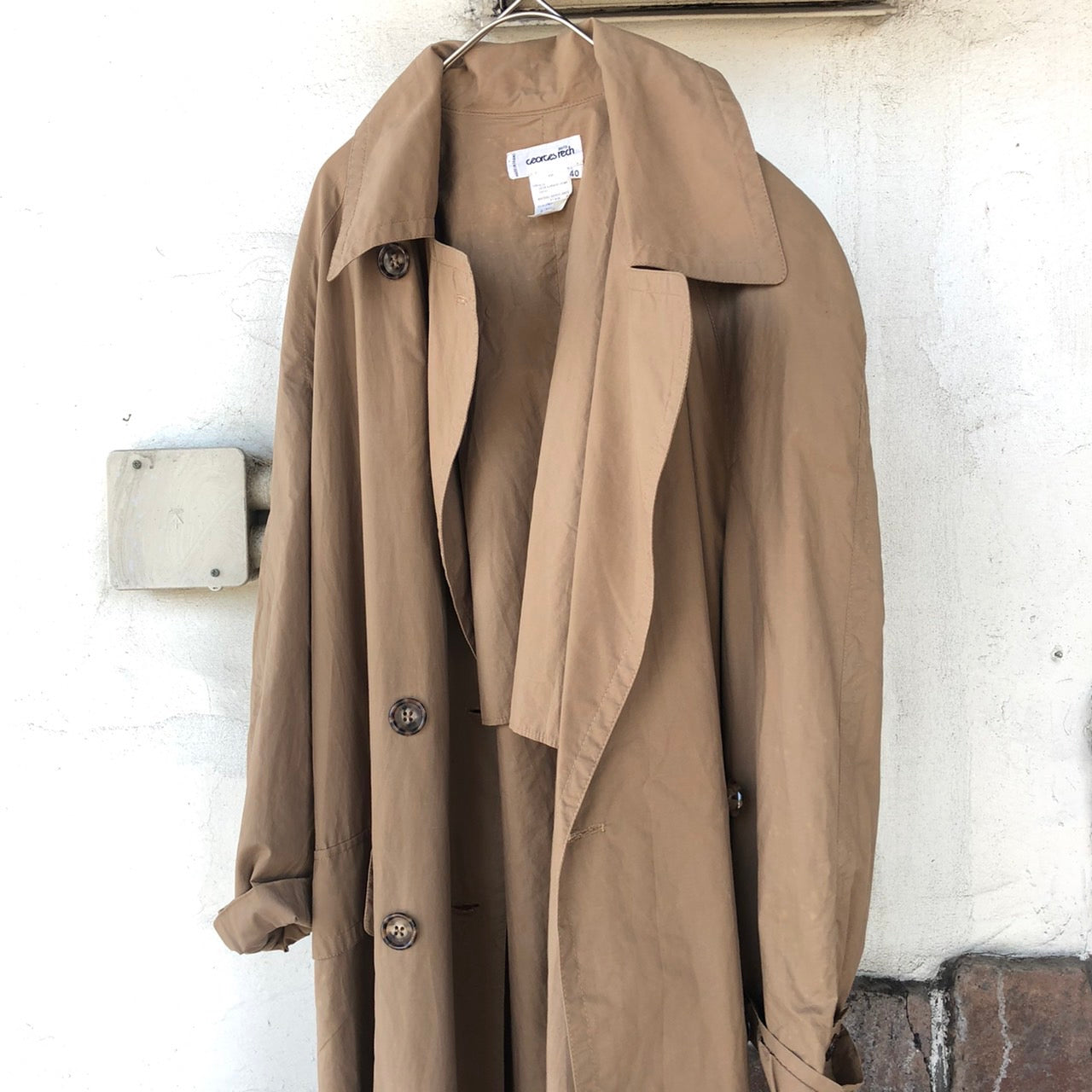 Euro Vintage(ヨーロッパヴィンテージ) Today_コットントレンチコート 40(Lサイズ程度) ブラウン