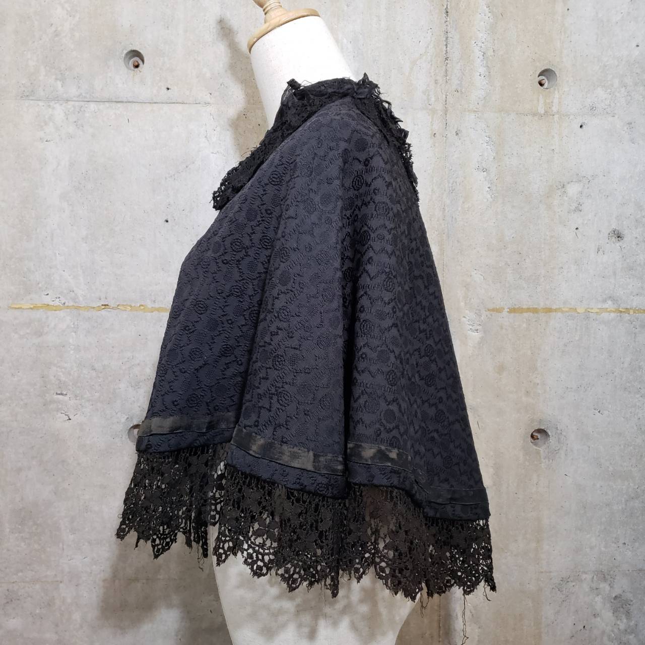 VINTAGE(ヴィンテージ) 50'~s総レースケープ 表記なし(FREE) ブラック