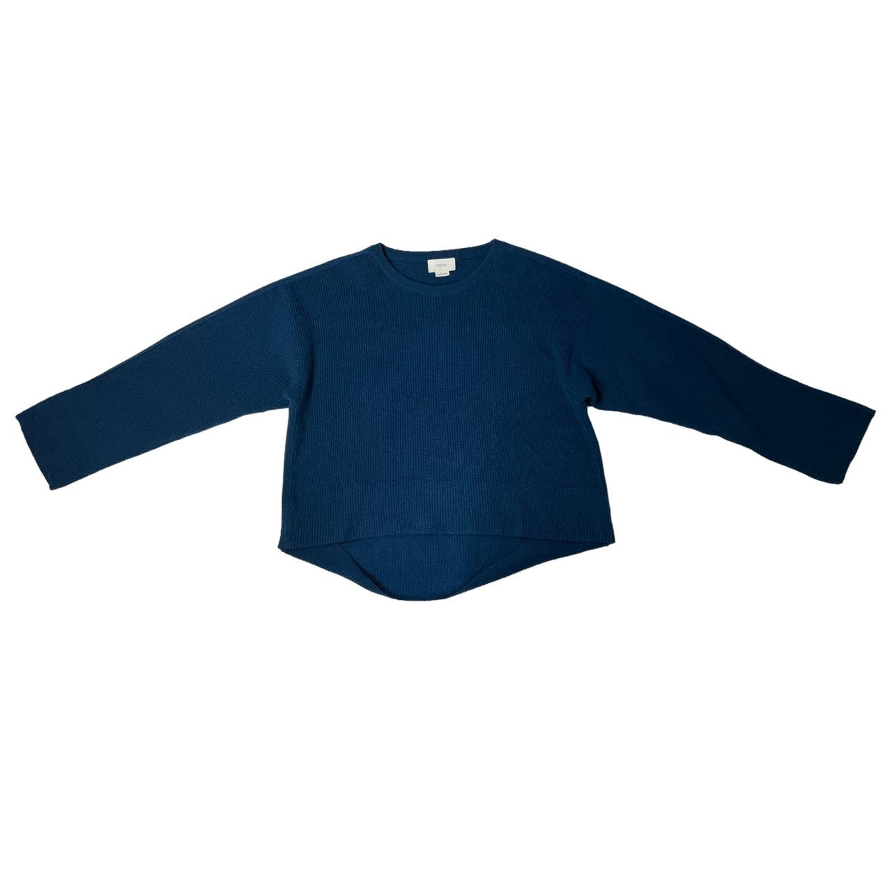 YOKE(ヨーク) 7G OVERSIZED HALF CARDIGAN CREW NECK オーバーサイズ ハーフカーディガン クルーネック アルパカ YK18AW0007S-J SIZE M ブルー