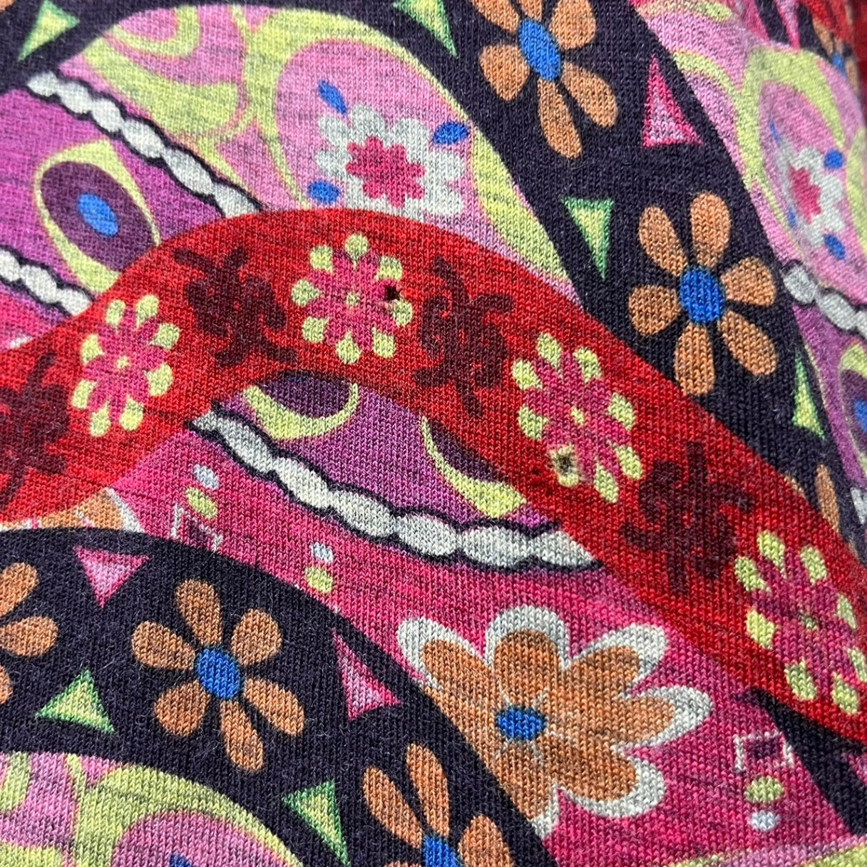 COMME des GARCONS HOMME PLUS(コムデギャルソンオムプリュス) 01AW Flower pattern wool cut and sew フラワー パターン ウール 長袖 カットソー Tシャツ PC-T025 表記無し(M~L程度) ピンク×レッド AD2001