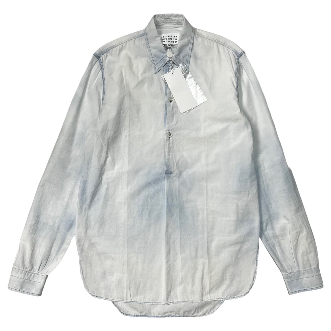 MAISON MARGIELA(メゾンマルジェラ) 16SS bleached pullover shirt ブリーチ加工 プルオーバーシャツ S30DL0314 SIZE 44(S) ライトブルー