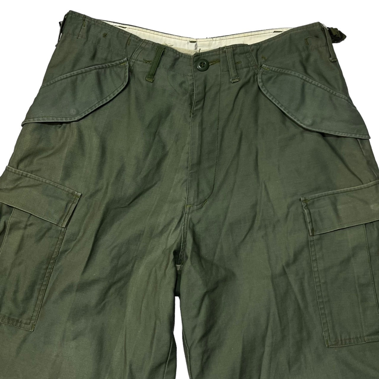 US ARMY(アメリカ軍) 70's M65 cargo pants ミリタリー カーゴパンツ 表記無し カーキ TALONジップ